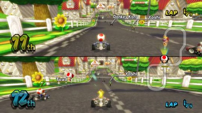 Mario Kart Wii foi o primeiro da série a ter suporte a widescreen (Foto: Reprodução/GameFaqs)