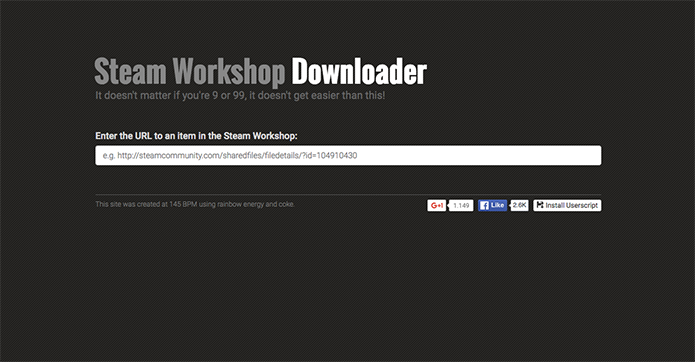Abra o Steam Workshop Downloader (Foto: Reprodução/Murilo Molina)