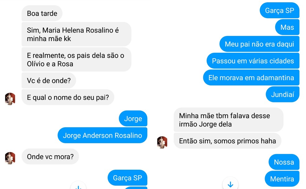 Família de Garça encontrou tia perdida através das redes sociais — Foto: Facebook/Reprodução