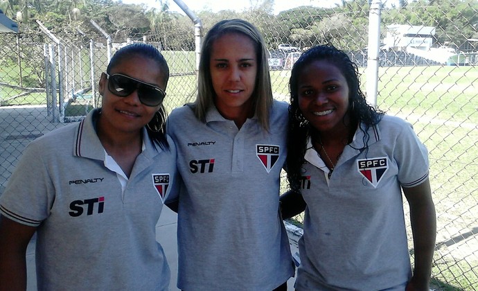 Jogadores Guiné Equatorial São Paulo futebol feminino (Foto: Felipe Kyoshy)