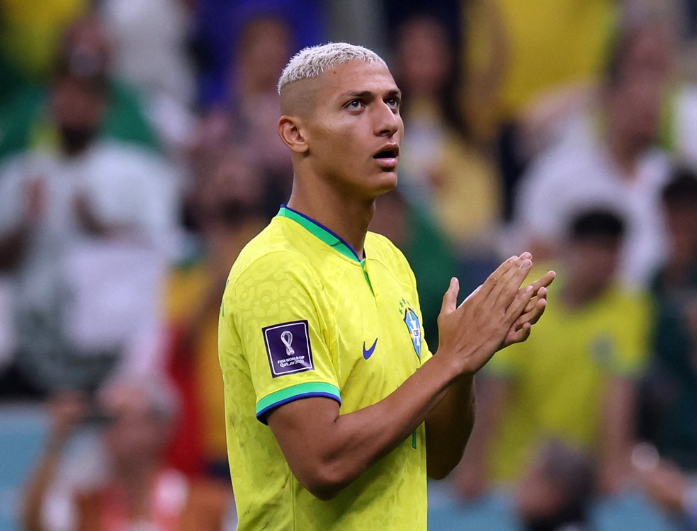 Nascido no Espírito Santo, Richarlison foi destaque do Brasil na vitória contra a Sérvia na Copa do Mundo — Foto: Reuters