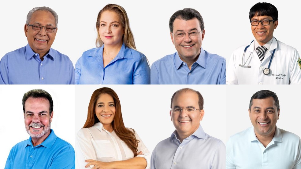 Candidatos ao Governo do Amazonas nas Elei&ccedil;&otilde;es 2022.  &mdash; Foto: Divulga&ccedil;&atilde;o