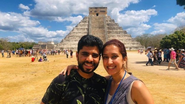 Quando estava no México, o casal achava que as restrições de viagem durante a pandemia não os afetaria (Foto: Arquivo Pessoal)
