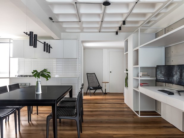 80 m² com modernidade e toques industriais para um jovem solteiro (Foto: Foto: Eduardo Macarios)