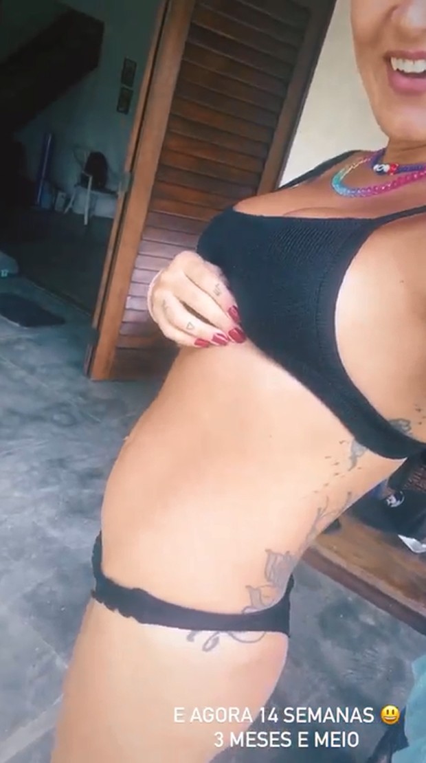 Gabriela Pugliesi grávida de 14 semanas (Foto: Reprodução/Instagram)