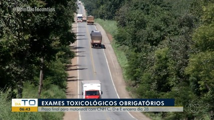 Prazo final para realização de exames toxicológicos termina no próximo dia 28
