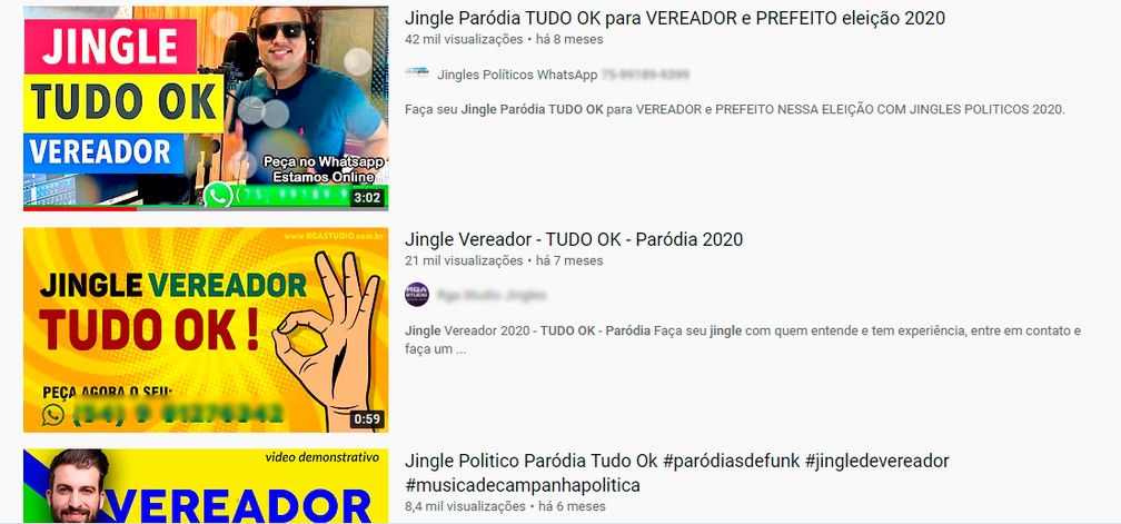 O brega-funk "Tudo ok" é outro hit entre as produtoras que oferecem paródias no YouTube — Foto: Reprodução