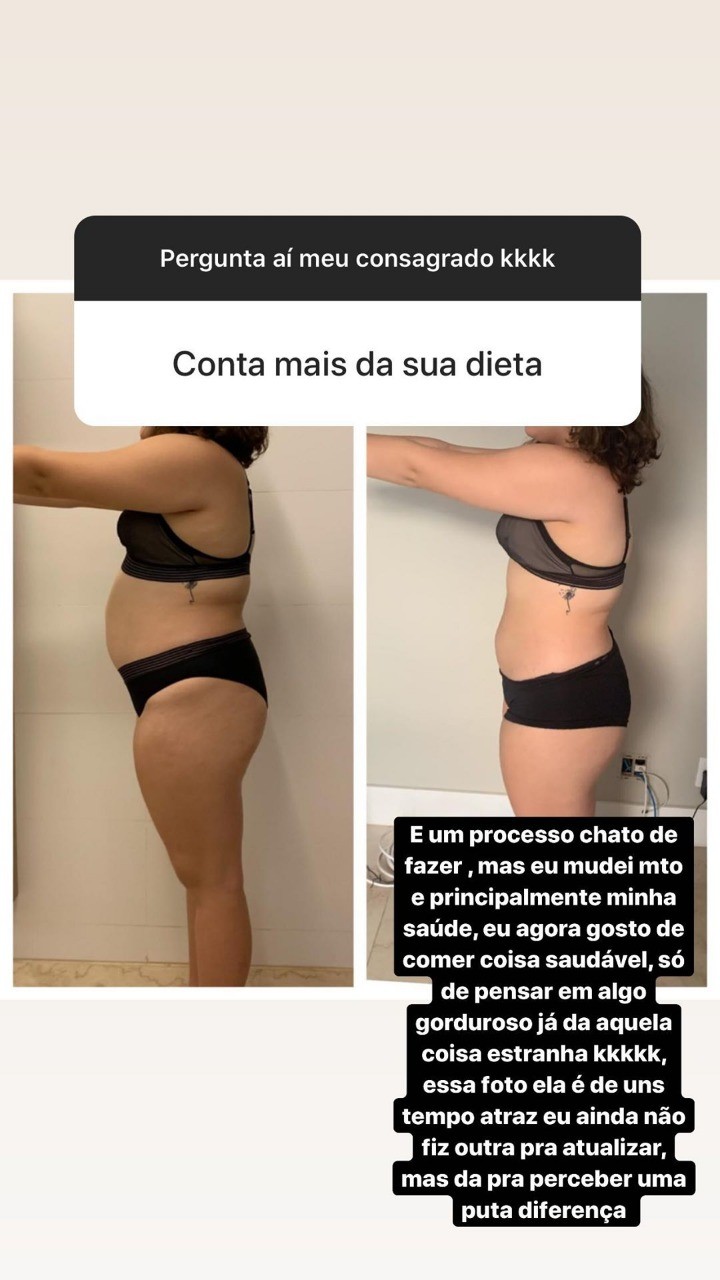 Anna Silveira responde pergunta e fala sobre processo de emagrecimento (Foto: Reprodução / Instagram)