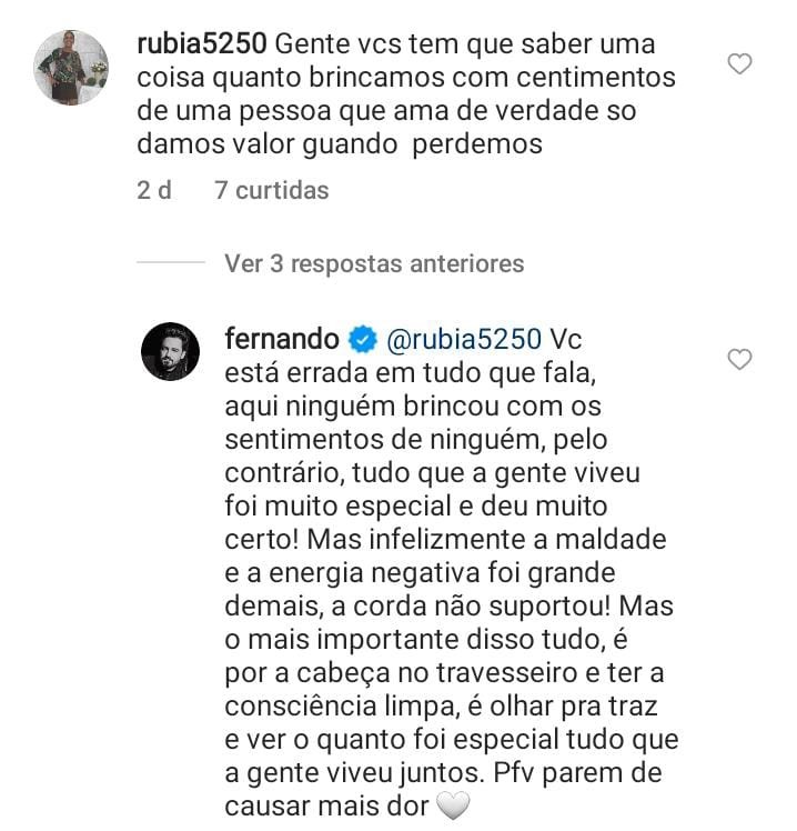 Fernando nega que tenha traído Maiara (Foto: Reprodução / Instagram)