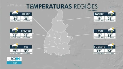 Confira a previsão do tempo para esta terça-feira (16) no Tocantins