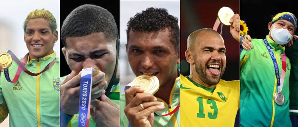 Cinco atletas baianos conquistam medalhas nas Olimpíadas de Tóquio — Foto: ge