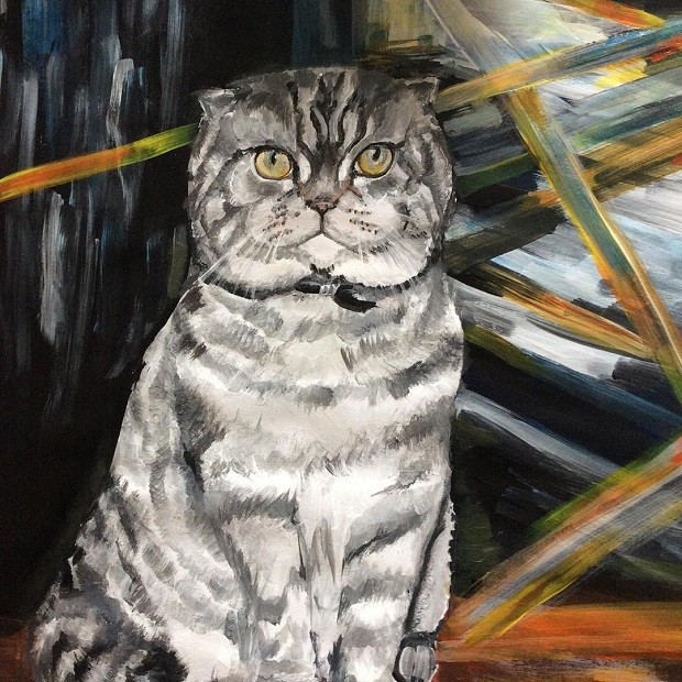 Gato pintado por Pavel Abramov (Foto: Reprodução/Instagram)