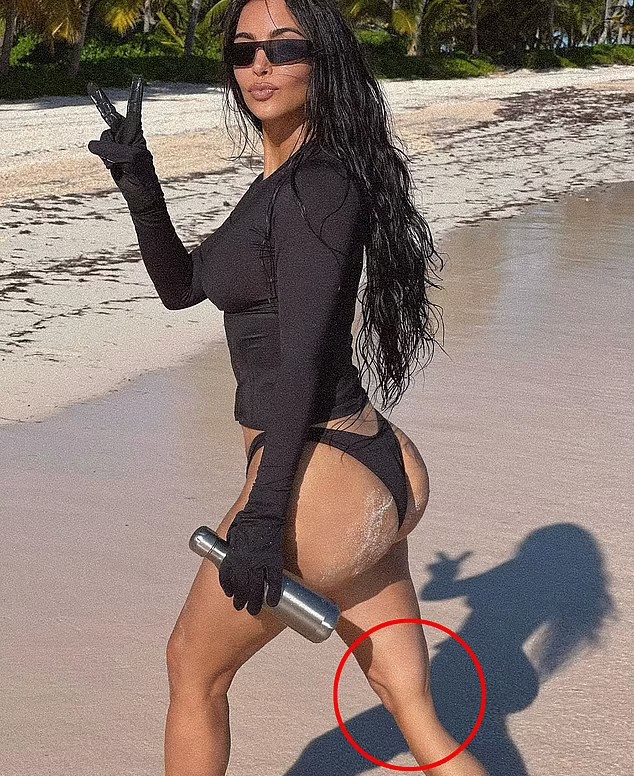 Internautas desconfiam que foto de Kim Kardashian passou por ajustes  (Foto: Reprodução / Instagram)