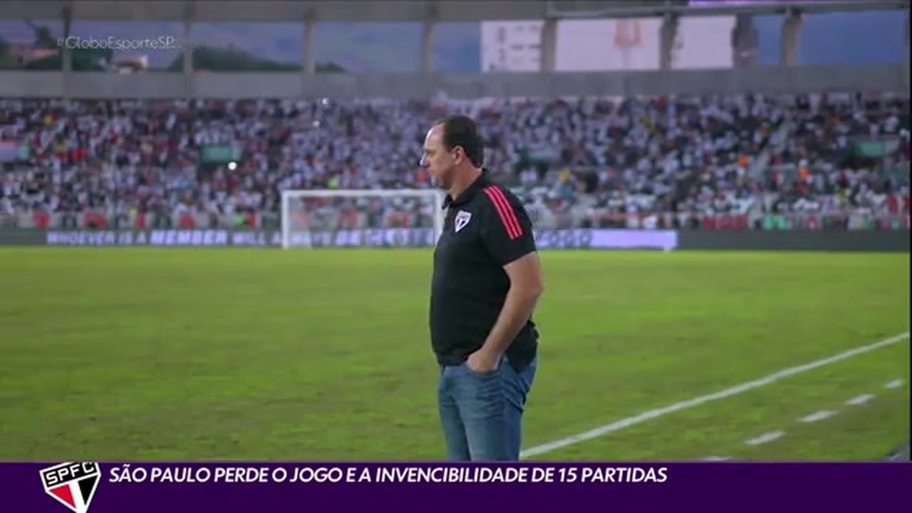 São Paulo perde jogo por 1 a 0 e a invencibilidade de 15 jogos