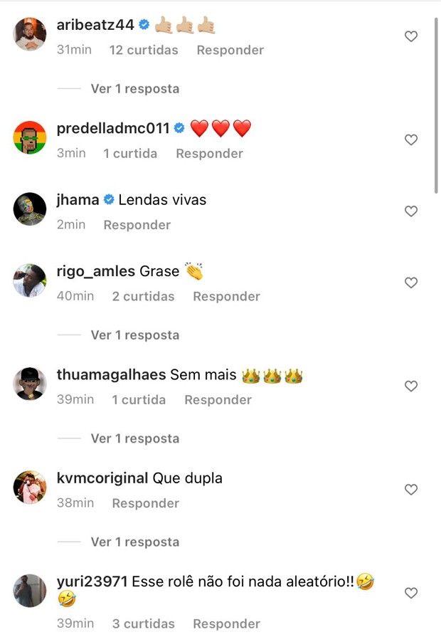 Fãs comentam foto de Ronaldinho e Diddy (Foto: Reprodução / Instagram)