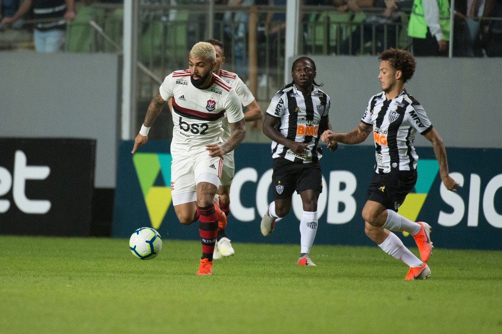 Gabigol passou em branco contra o Galo — Foto: Alexandre Vidal/Flamengo