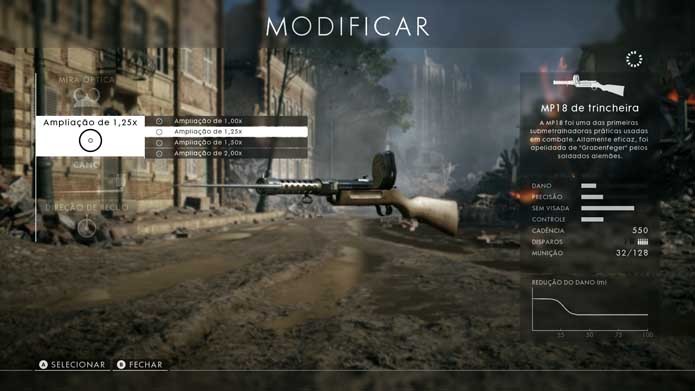 Personalize suas armas com itens em Battlefield 1 (Foto: Reprodução/Murilo Molina)
