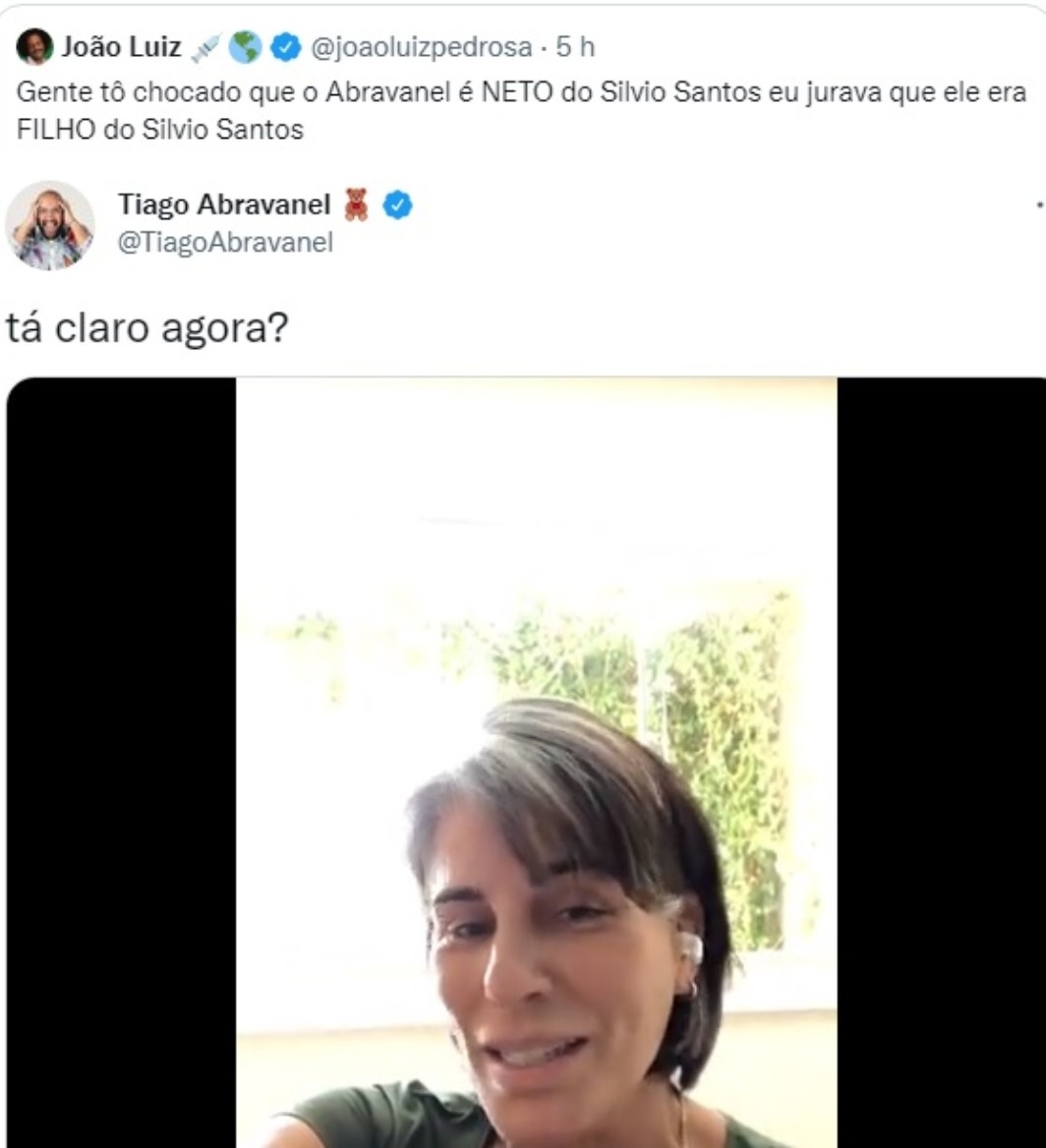 Equipe de Tiago Abravanel responde tweet de João Luiz (Foto: Reprodução/Twitter)