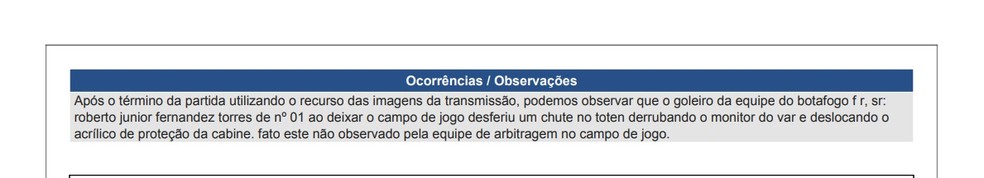 Súmula Gatito — Foto: Reprodução/CBF