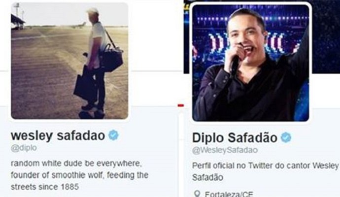 Wesley Safadão retribuiu homenagem de Diplo e trocou nome em rede social (Foto: Reprodução)