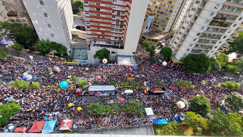 Servidores protestam contra Reforma da Previdência do prefeito Ricardo Nunes — Foto: Rodrigo Rodrigues/g1