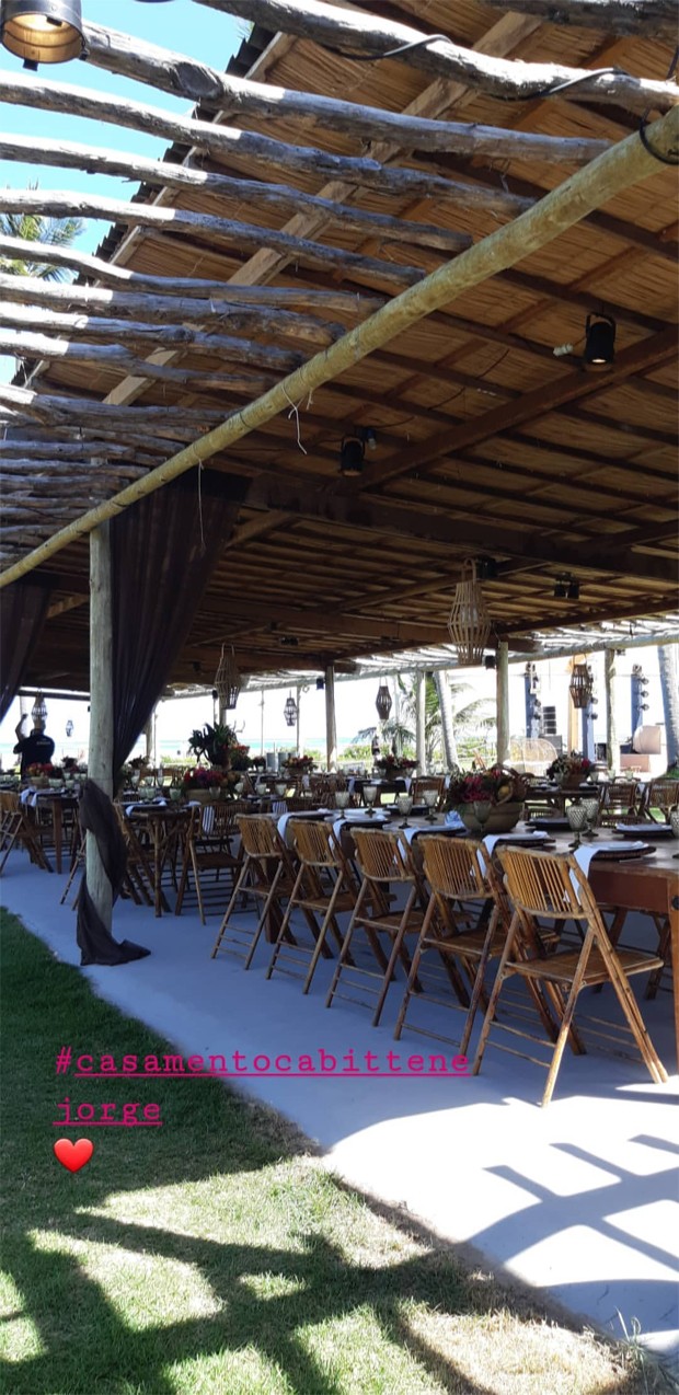 Detalhes da decoração do casamento de Caroline Bittencourt e Jorge Sestini (Foto: Reprodução / Instagram)