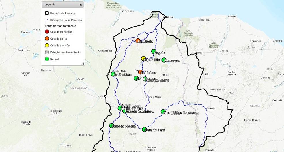 Rio Marataoãn atinge cota de alerta e CPRM monitora nível de inundação; rio Longá permanece em atenção — Foto: Reprodução
