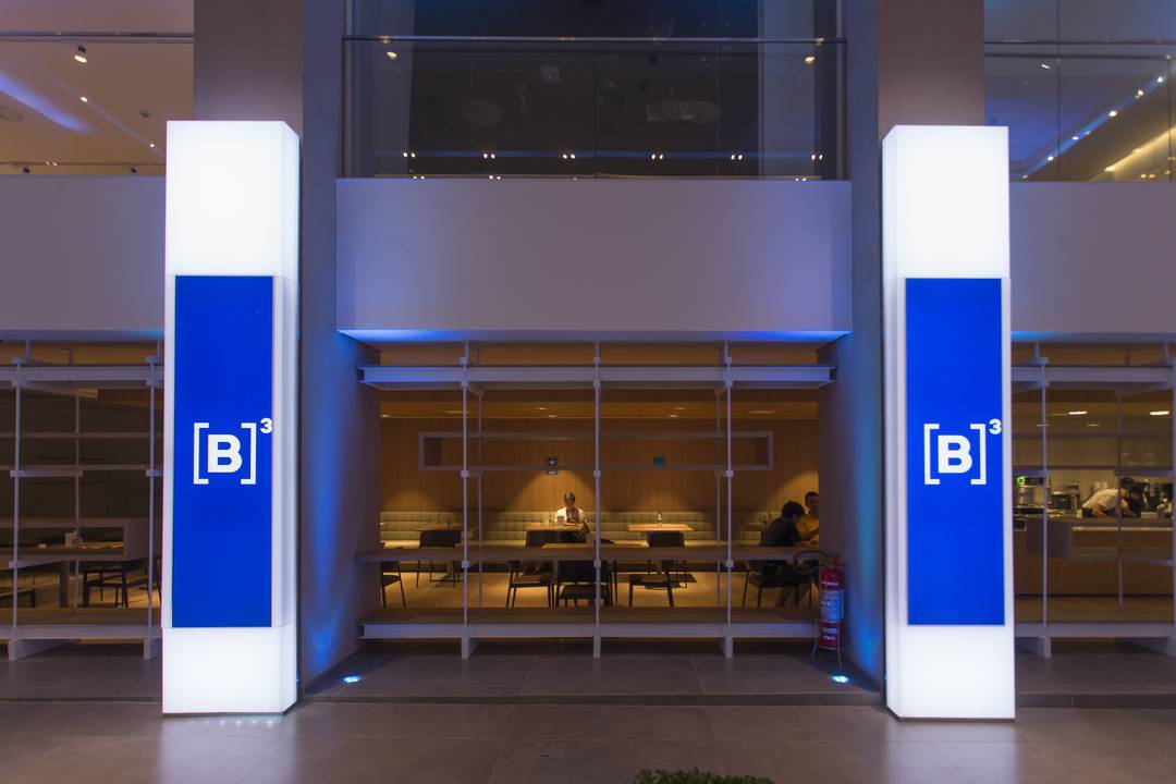 Sede da Bolsa de valores do Brasil, a B3, em São Paulo