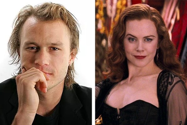 Heath Ledger fez teste de elenco para fazer par romântico de Nicole Kidman em Moulin Rouge - Amor em Vermelho (2001) (Foto: reprodução ; divulgação)