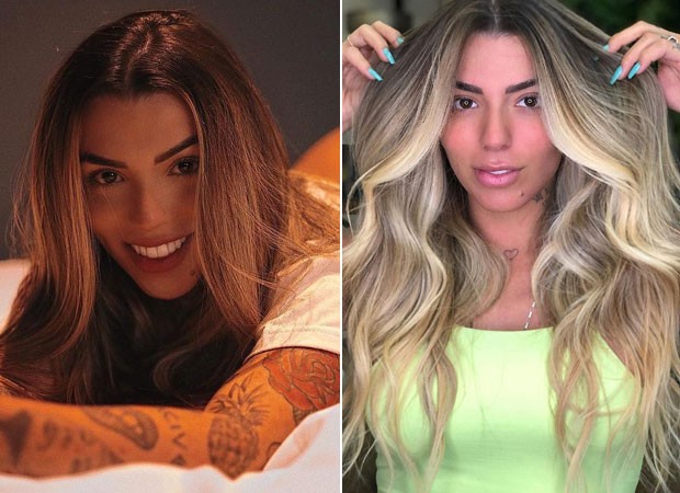 Petra Mattar antes e depois de mudar o visual (Foto: Will Brito/Reprodução/Instagram)