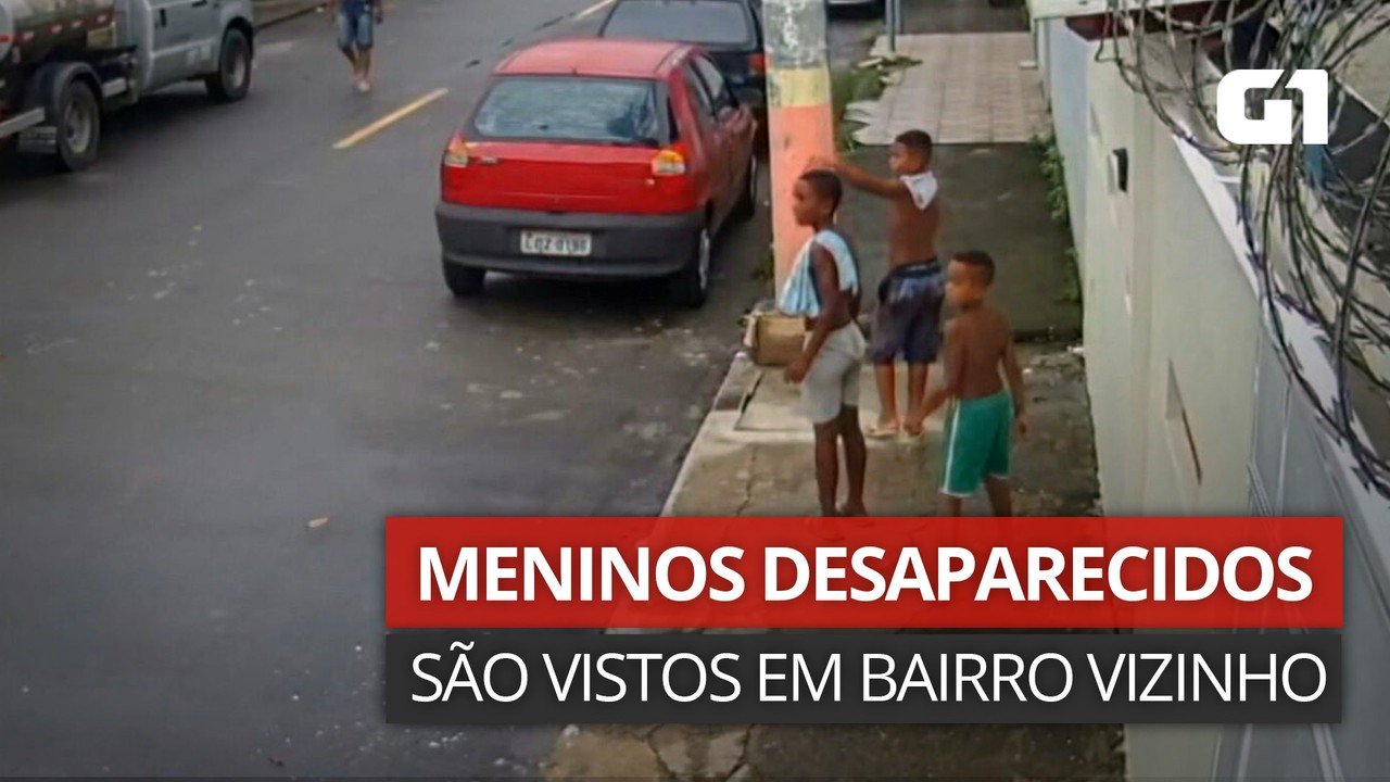 VÍDEO: Imagens mostram meninos desaparecidos em Belford Roxo andando em rua de bairro vizinho