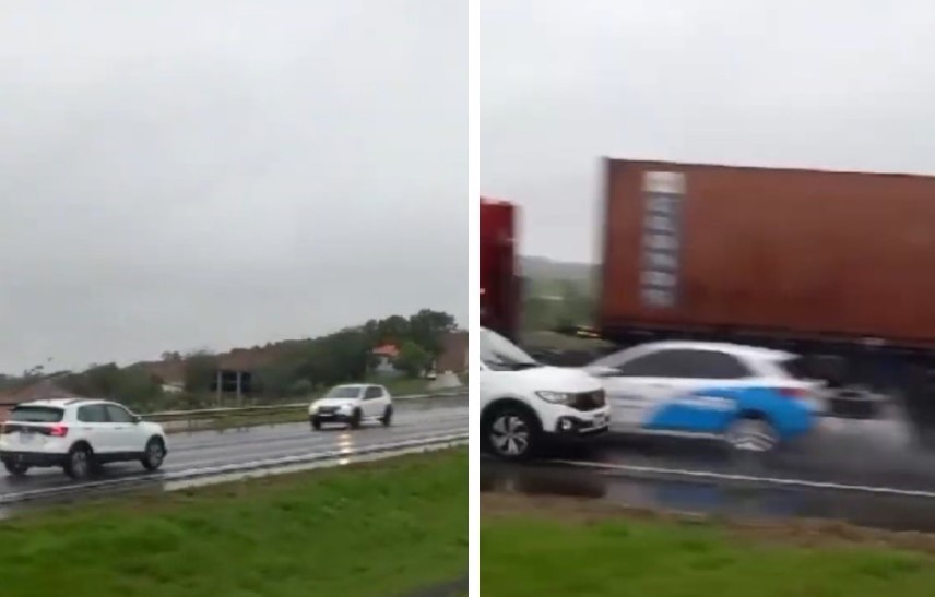 Idoso de 80 anos é multado após trafegar 20 km pela contramão na BR-101 em SC; VÍDEO