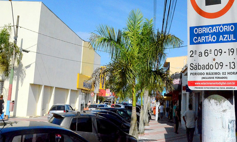 Sistema de estacionamento rotativo voltou a funcionar em Itanha&eacute;m, SP &mdash; Foto: Divulga&ccedil;&atilde;o/Prefeitura de Itanha&eacute;m 