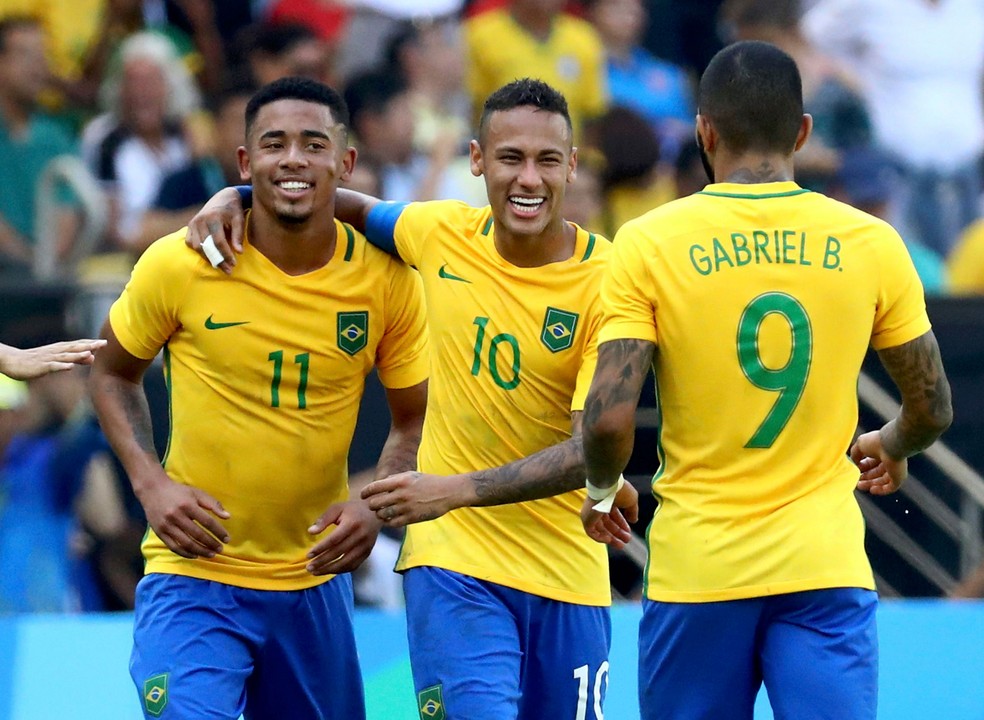 Gabriel Jesus Neymar e Gabigol nas Olimp&iacute;adas do Rio &mdash; Foto: Ag&ecirc;ncia Reuters