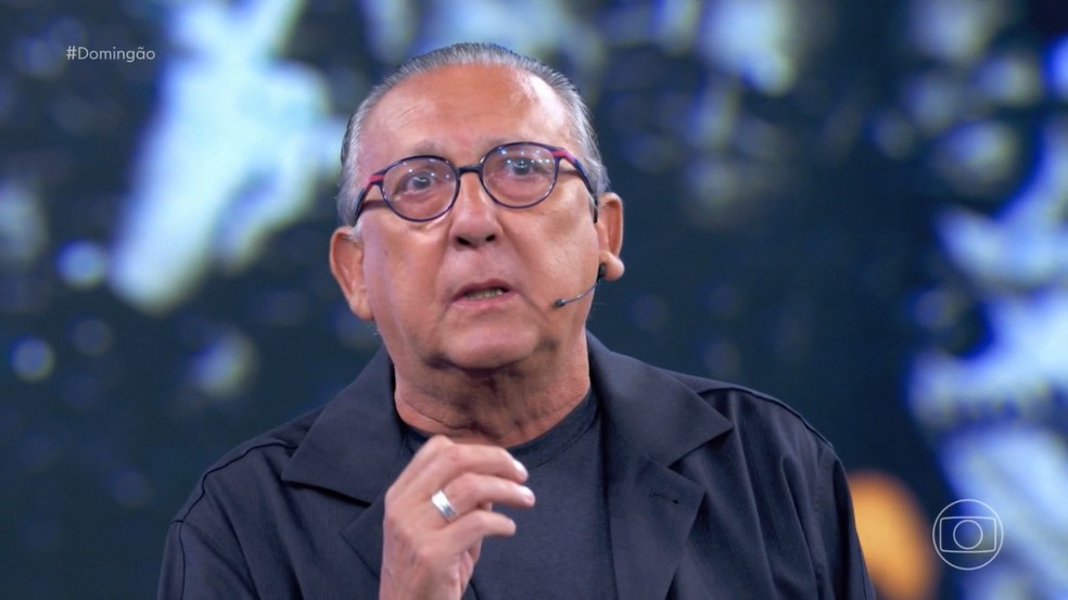 Galvão Bueno recebe homenagem no Domingão — Foto: Globo