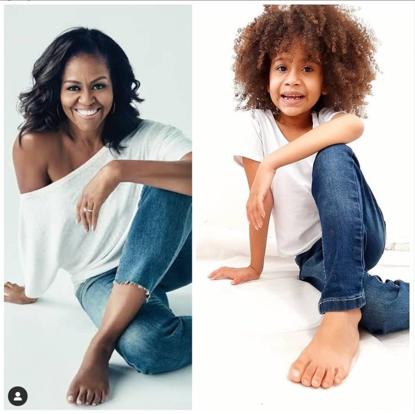 A ex-primeira dama dos Estados Unidos Michelle Obama é uma das mulheres que inspira a pequena Clarinha (Foto: Reprodução Instagram)
