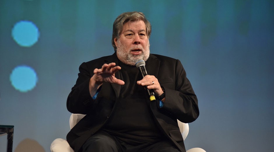 Steve Wozniak, fundador da Apple, durante palestra no evento HSM Expo, em São Paulo (Foto: Openspace)
