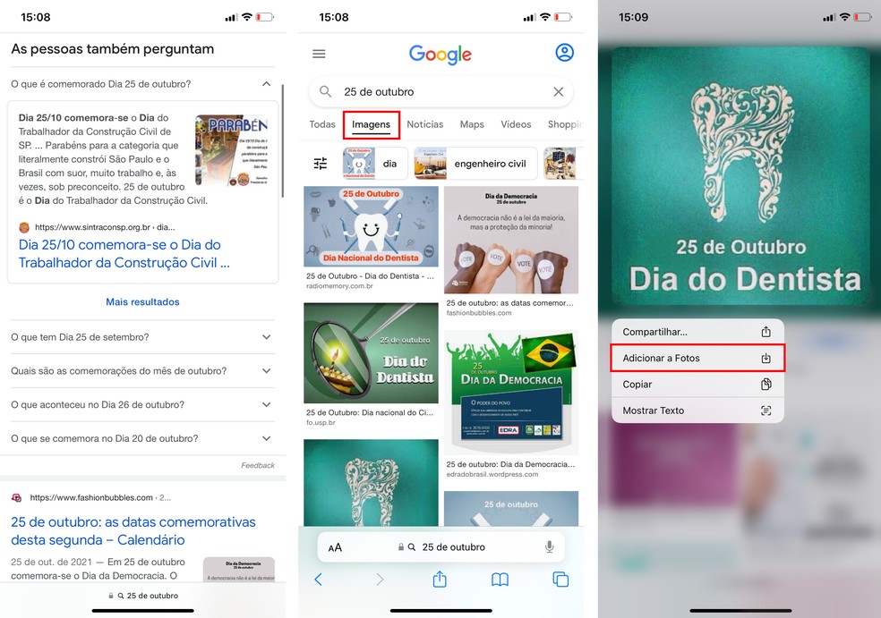 É possível tirar print da tela ou salvar imagens para participar da corrente do Instagram — Foto: Reprodução/Rodrigo Fernandes