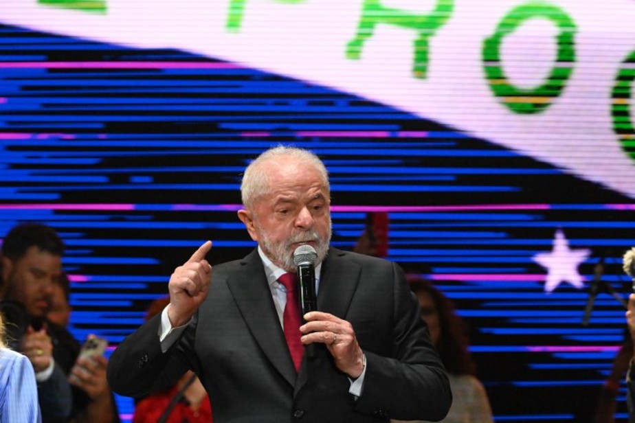 Presidente Luiz Inácio Lula da Silva durante aparição no Festival do Futuro, no dia de sua posse
