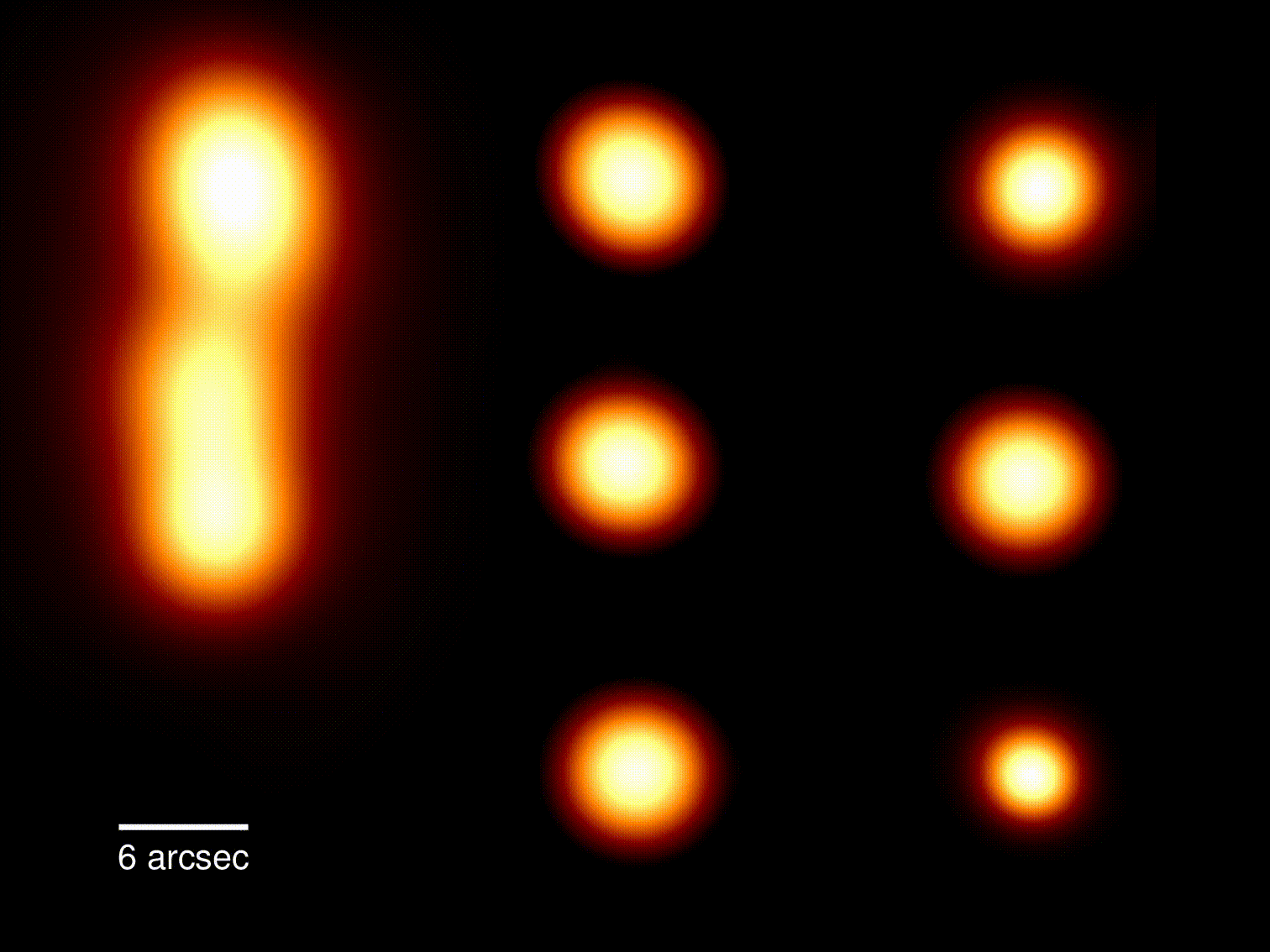 Imagem mostra galáxias de rádio reais de Morabito et al. (2021). O gif desaparece da resolução padrão para a alta resolução, mostrando os detalhes que podemos ver usando as novas técnicas. Crédito: L.K. Morabito; LOFAR Surveys KSP (Foto: L.K. Morabito; LOFAR Surveys KSP)