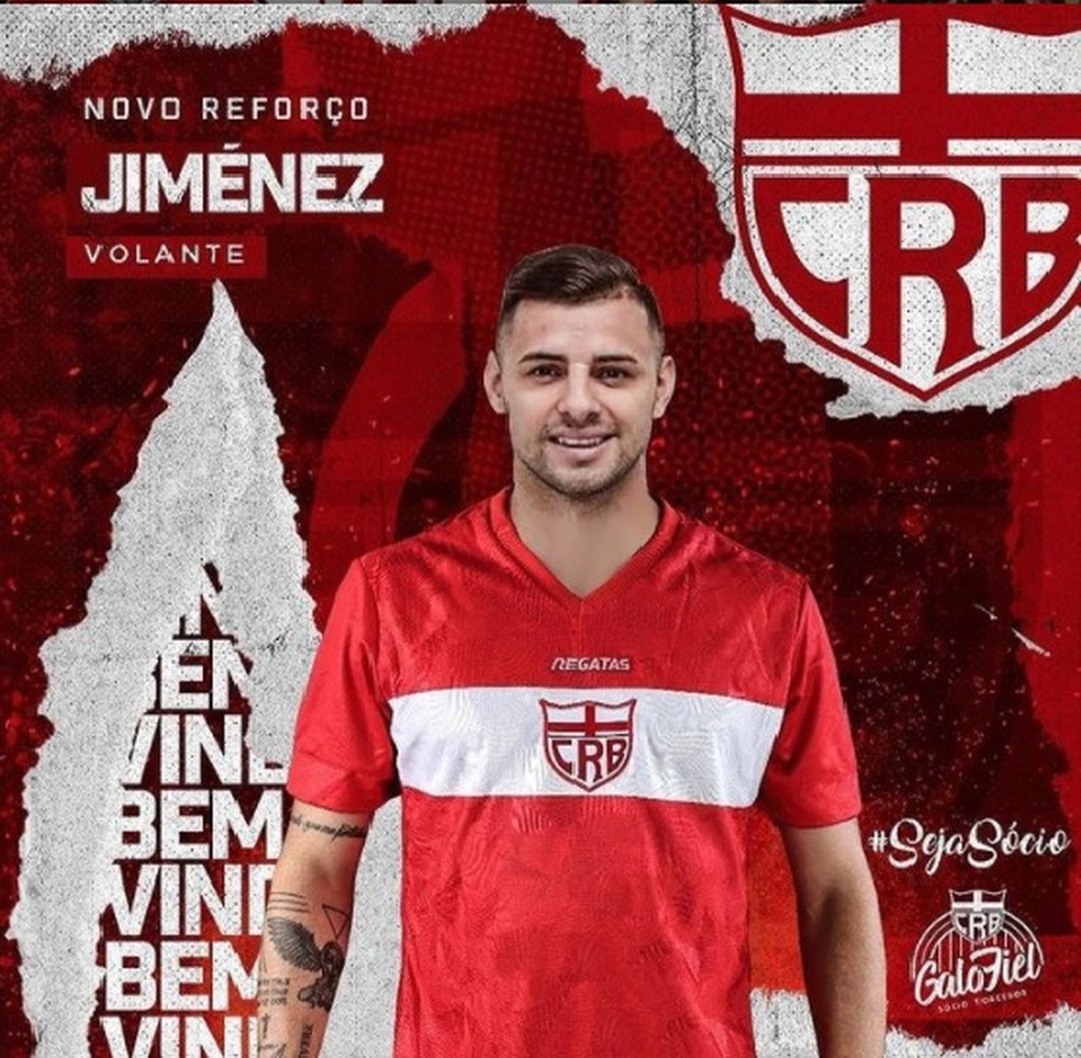 Jorge Jiménez, volante do CRB — Foto: Reprodução/ Instagram CRB