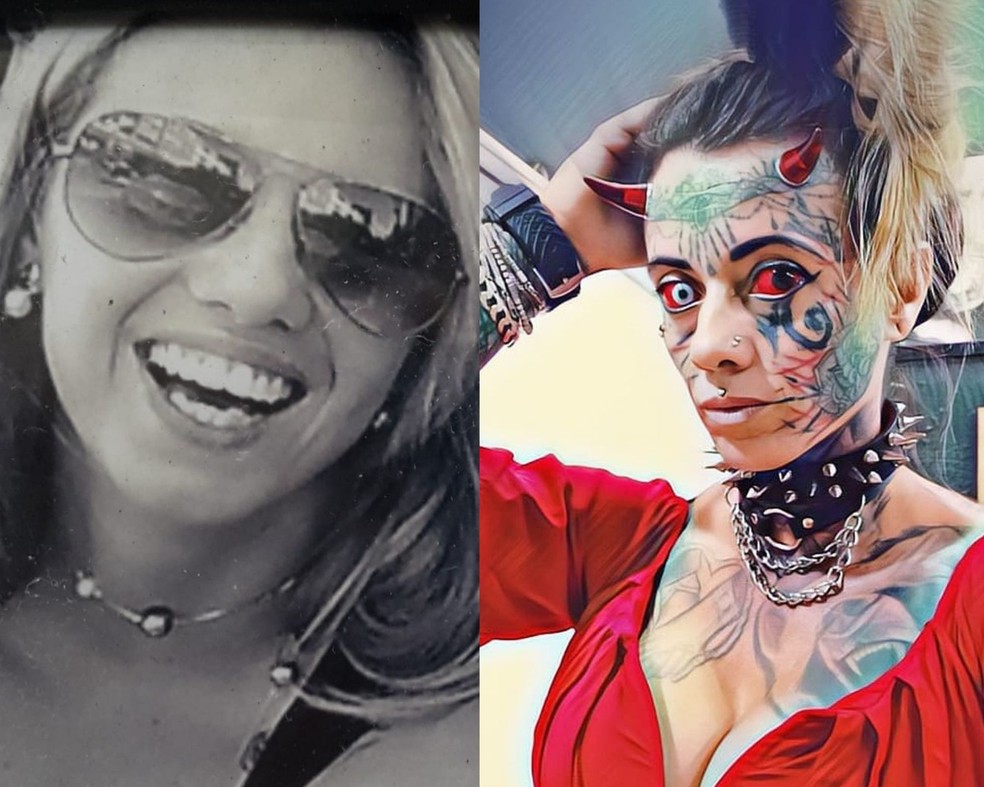 Carol Praddo era auxiliar administrativa antes das mudanças corporais  — Foto: Reprodução/Redes Sociais