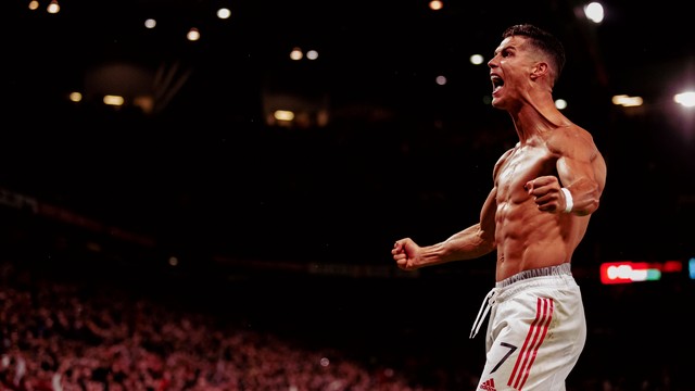 Cristiano Ronaldo celebra gol decisivo no fim do jogo contra o Villarreal