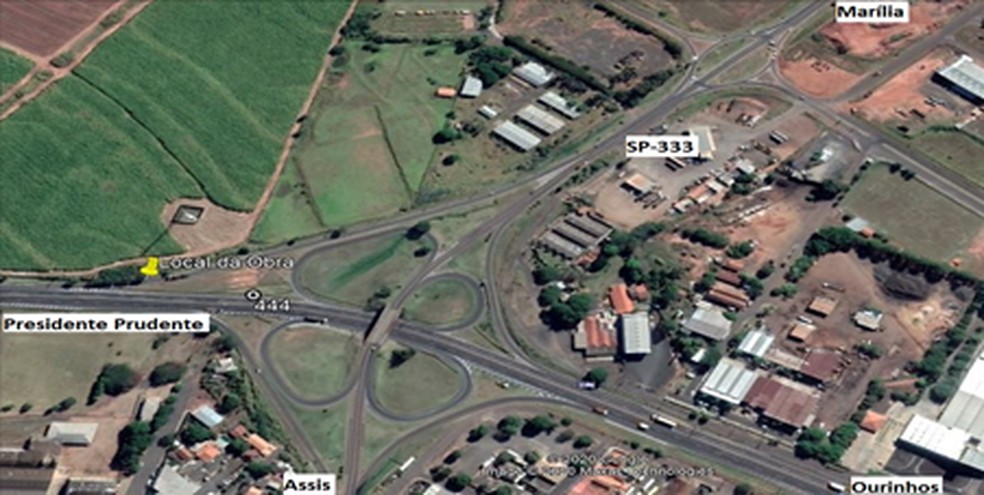 Obras acontecem nas alças de acesso à Assis na Raposo Tavares  — Foto: CART/ Divulgação 