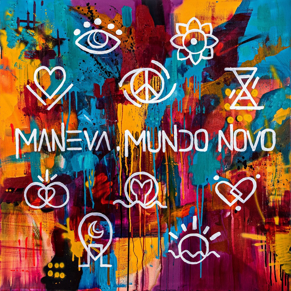 Capa do álbum 'Mundo novo', da banda Maneva — Foto: Divulgação
