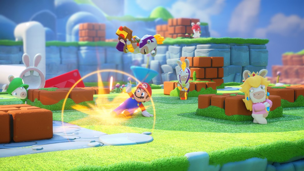 'Mario + Rabbids Kingdom Battle' é união de encanador da Nintendo e coelhinhos malucos da Ubisoft (Foto: Divulgação)