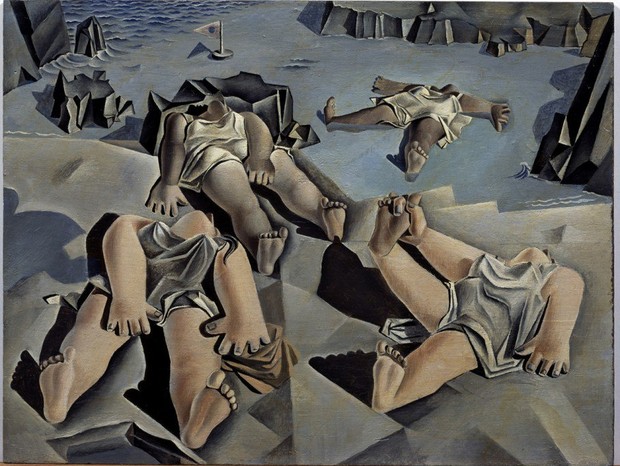 'Figuras deitadas na areia', de Salvador Dali: mostra sobre o pintor foi a mais visitada do país em 2014 (Foto: Divulgação)