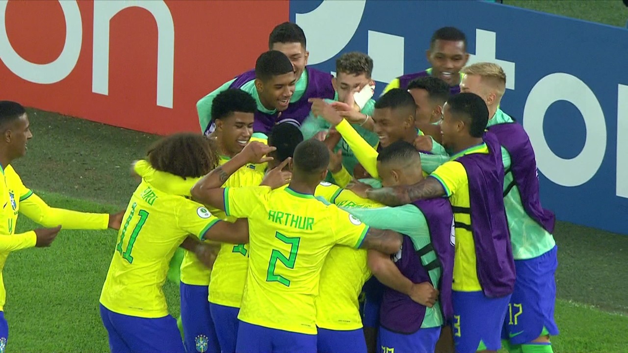 Os gols de Brasil 3 x 1 Equador pelo hexagonal final do Sul-Americano Sub-20