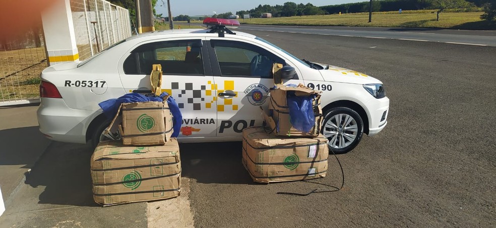 Drogas são achadas dentro de compartimento de carga de um ônibus em Avaré — Foto: Divulgação/Polícia Militar Rodoviária