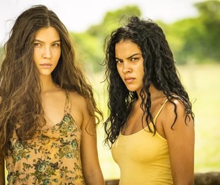 Alanis Guillen e Bella Campos como Juma e Muda em 'Pantanal' | Reprodução